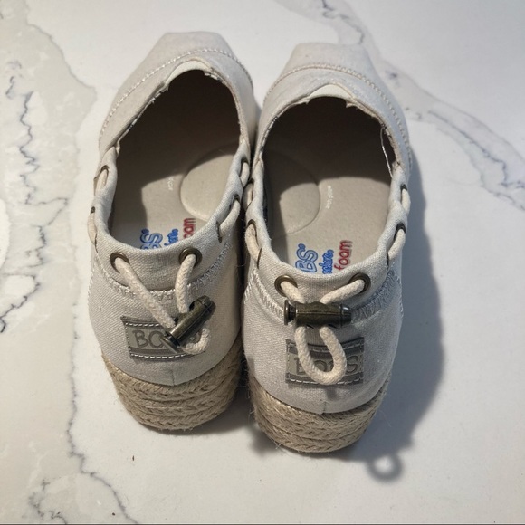 BOBS by Skechers Sz 7 Wedge Espadrilles Memory Foam Insoles Height NWOT - Picture 6 of 11